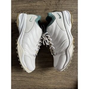 Vintage Nike Golf Shoes Womens‎ White/Teal Leather Performance Cleats Size 6.5